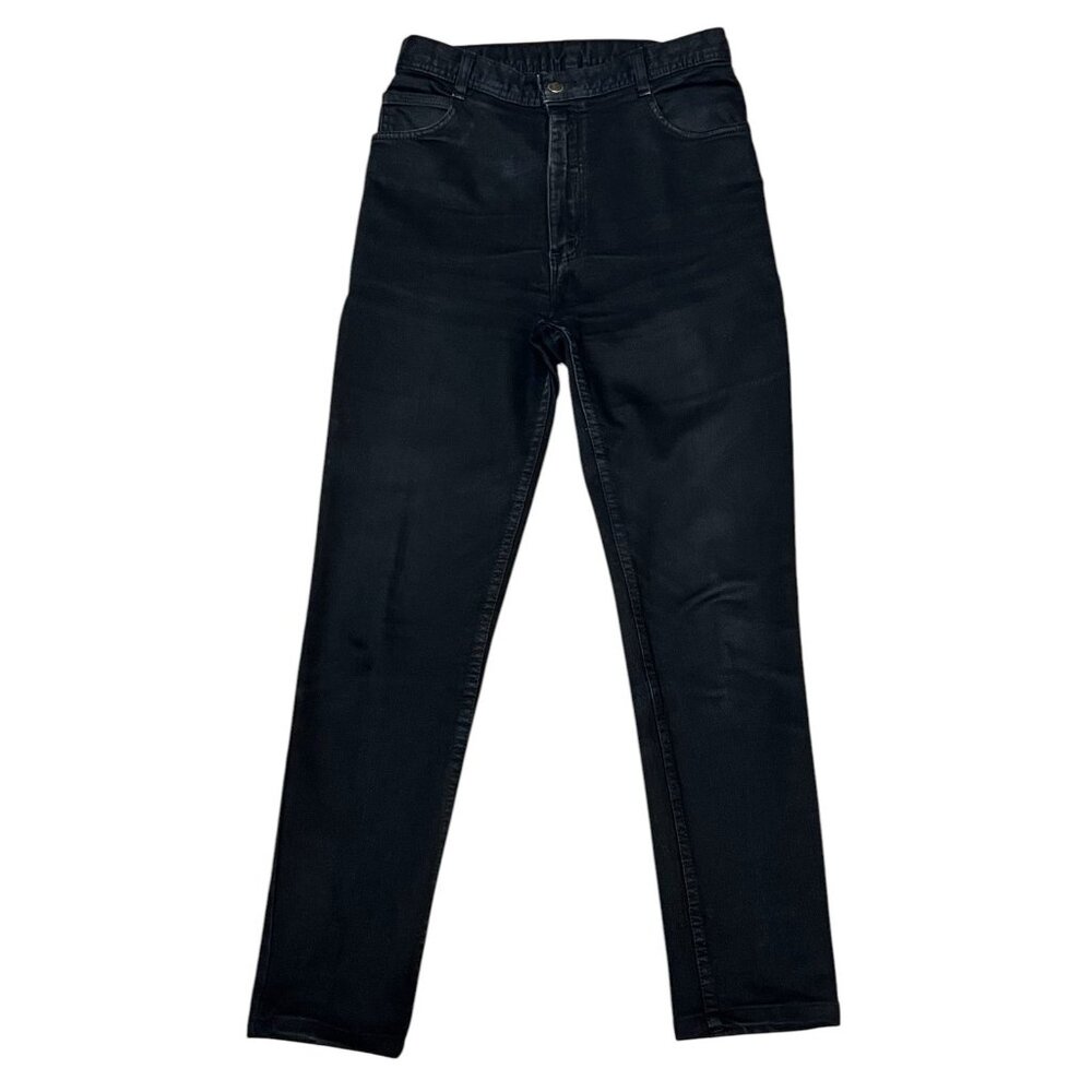 Vintage Parasuco Women Y2K Jeans Size 30 Black High Rise Straight Stretch